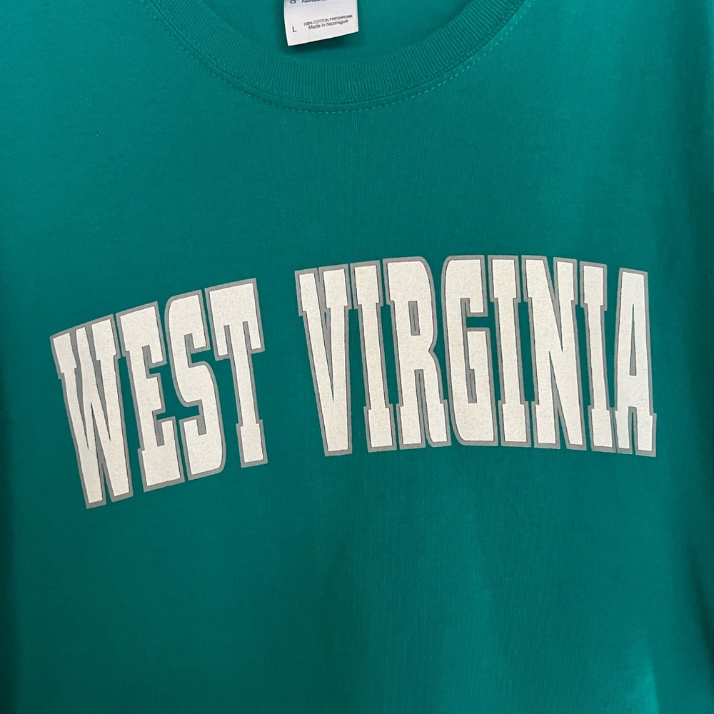West Virginia T-Shirt Turquoise Women’s Size L